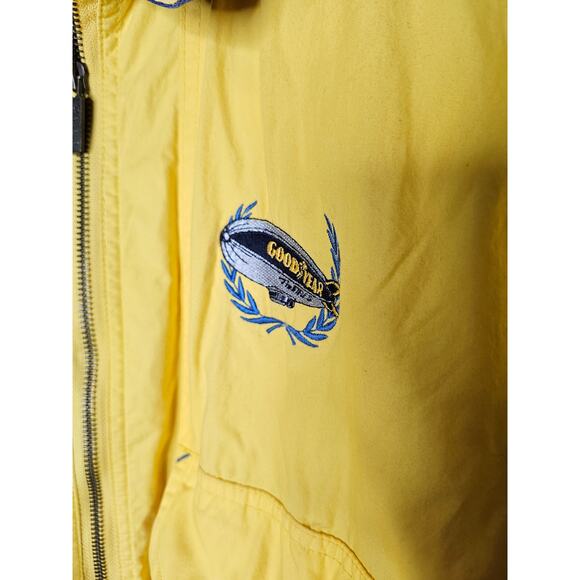 Vintage Goodyear Blimp Yellow & Blue Zip Up Utility Jacket Men's Size Medium - Picture 6 of 16